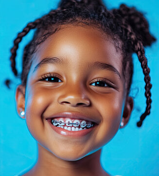 young girl smiling